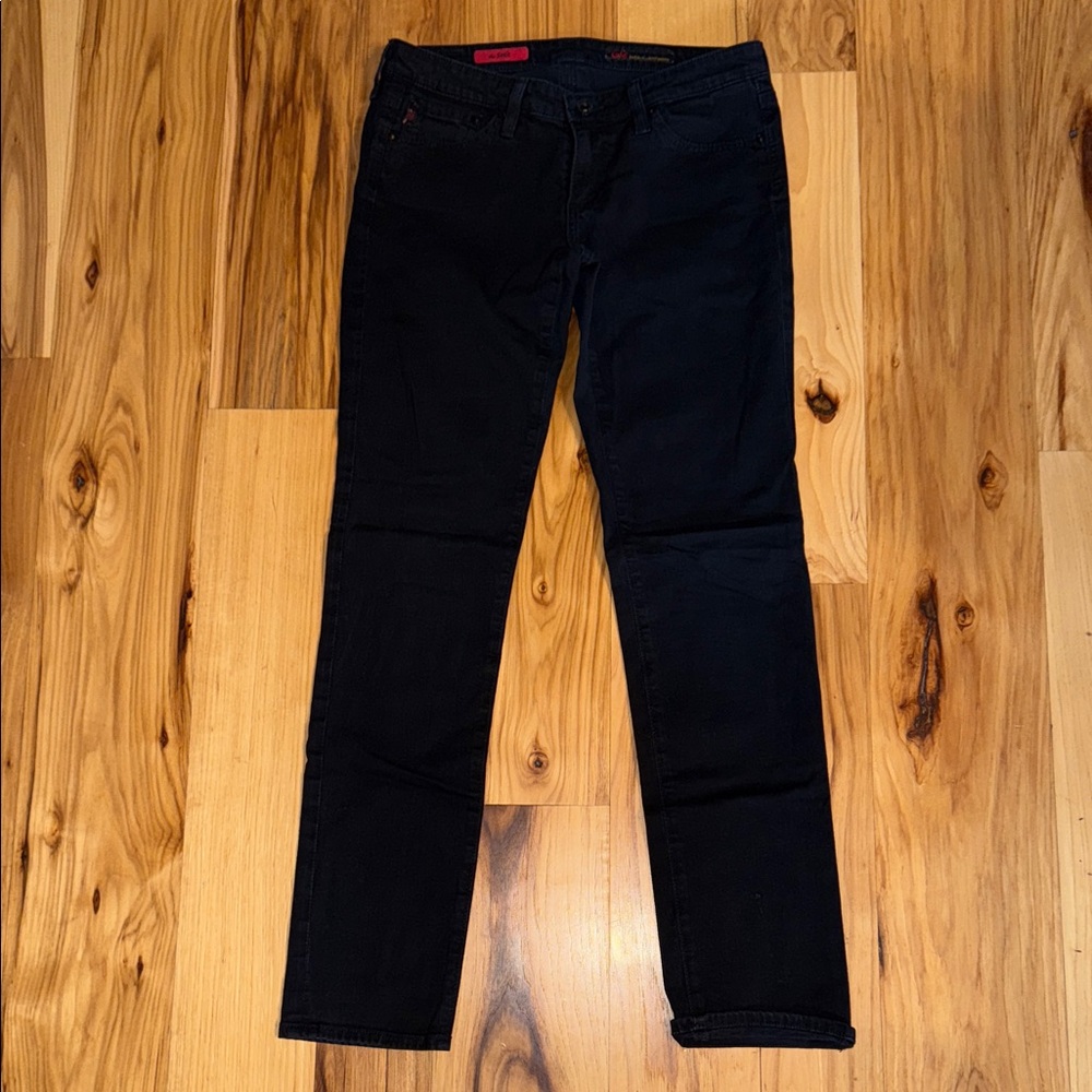 AG Adriano Goldschmied Black Straight Leg Pants